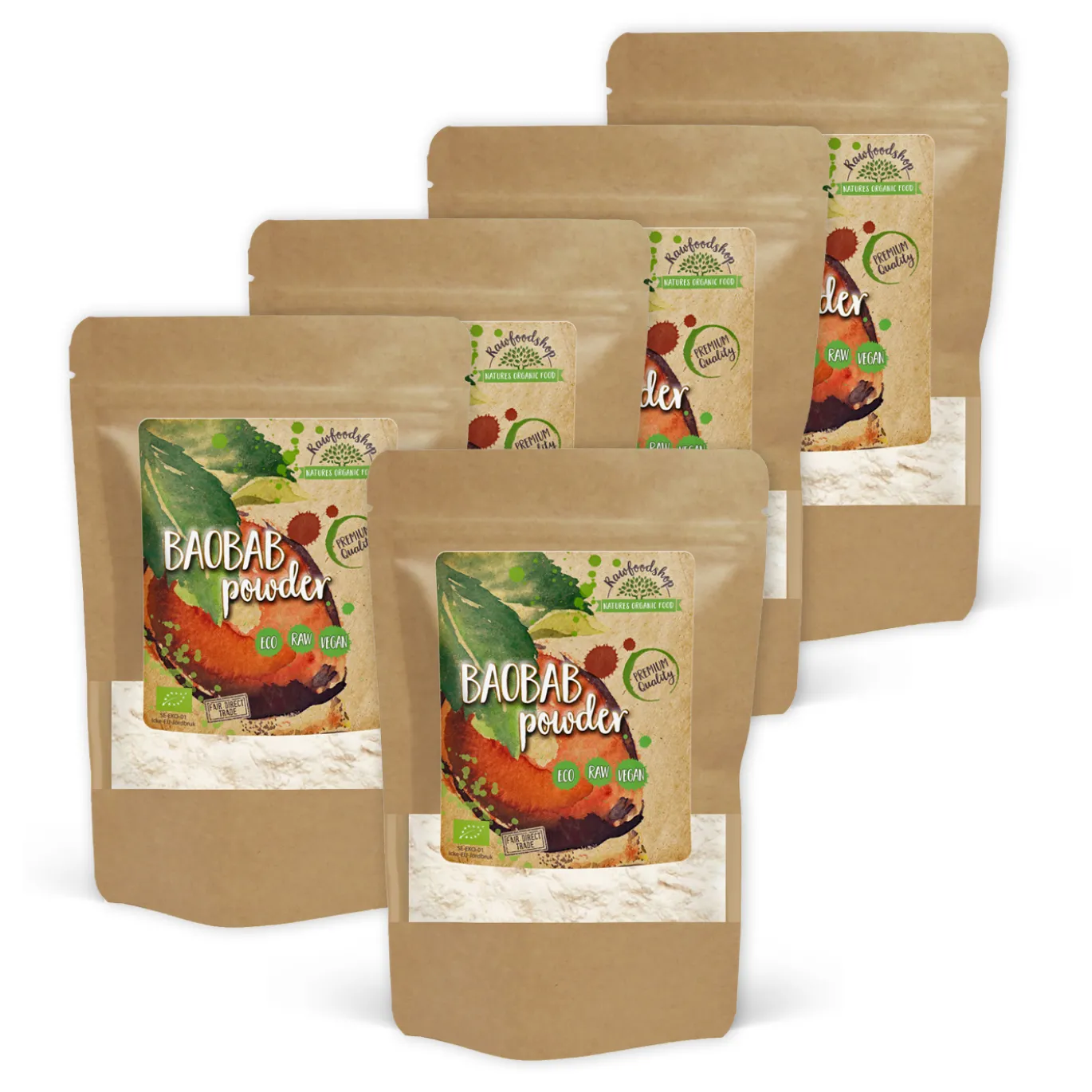 Baobab pulver EKO 125g x 5 paket