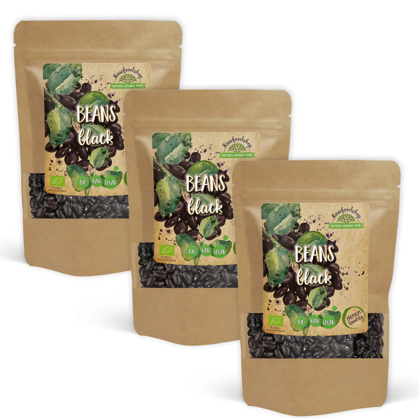 Bönor Svarta EKO 500g x 3 paket