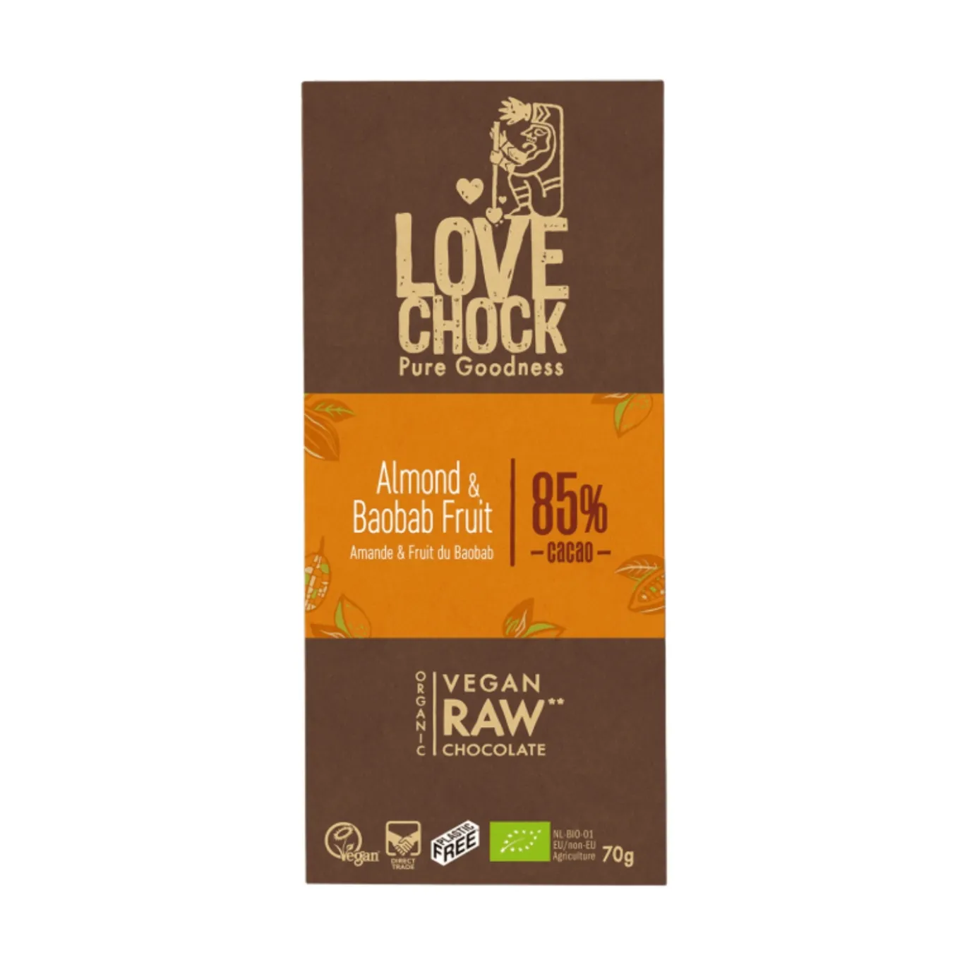 Choklad Mandel & Baobab 85% EKO 70g
