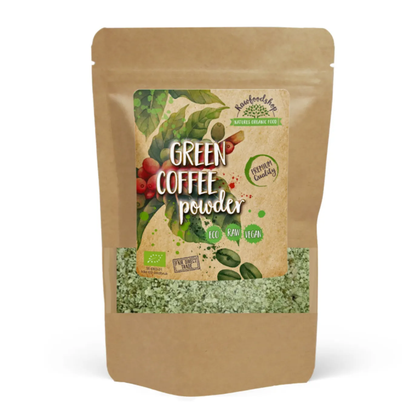 Grönt Kaffe Pulver EKO 250g
