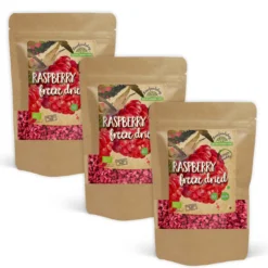 Hallon Frystorkade i bitar EKO 50g x 3 paket