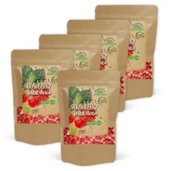 Jordgubbar Frystorkade bitar EKO 50g x 5 paket
