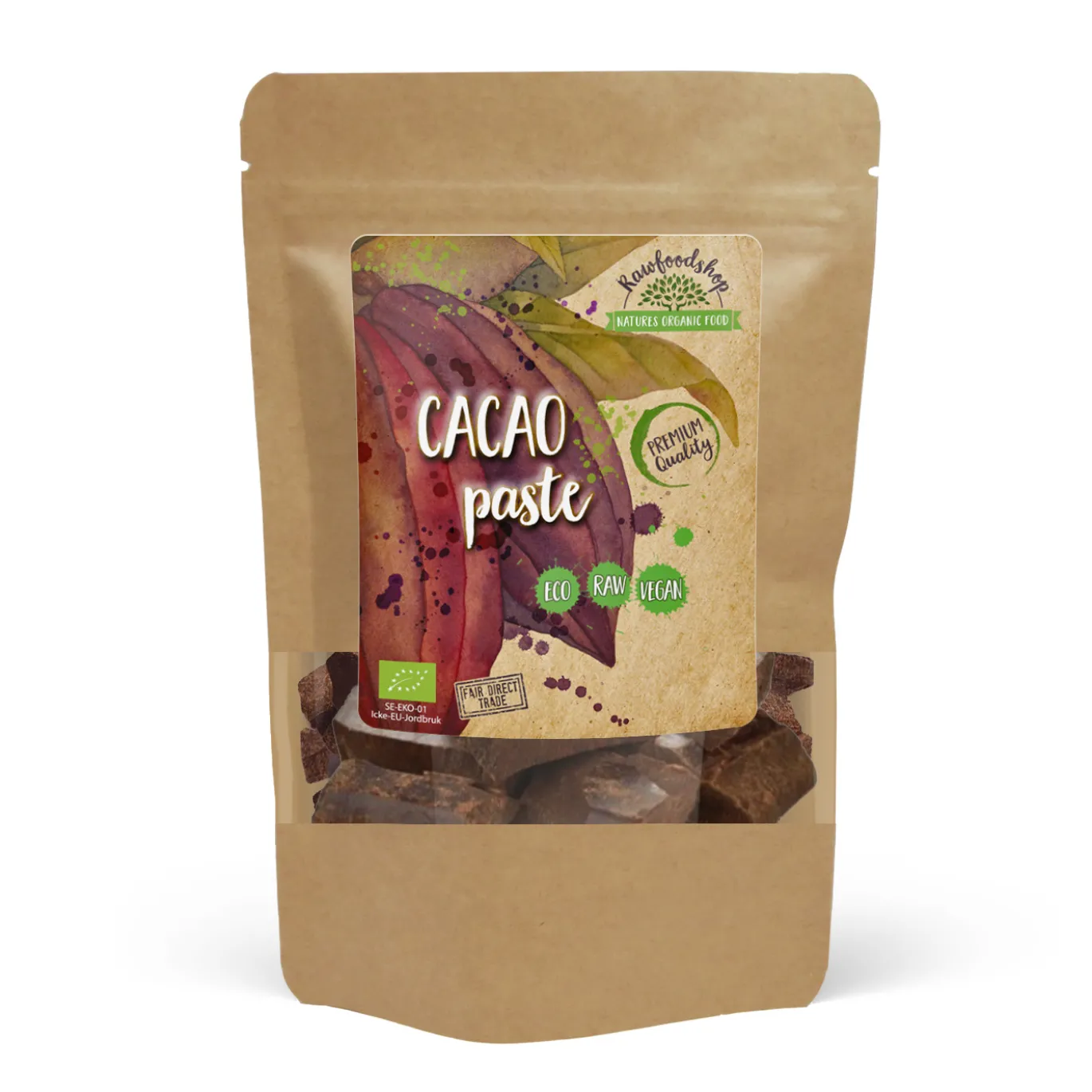 Kakaomassa 100% RAW EKO 250g