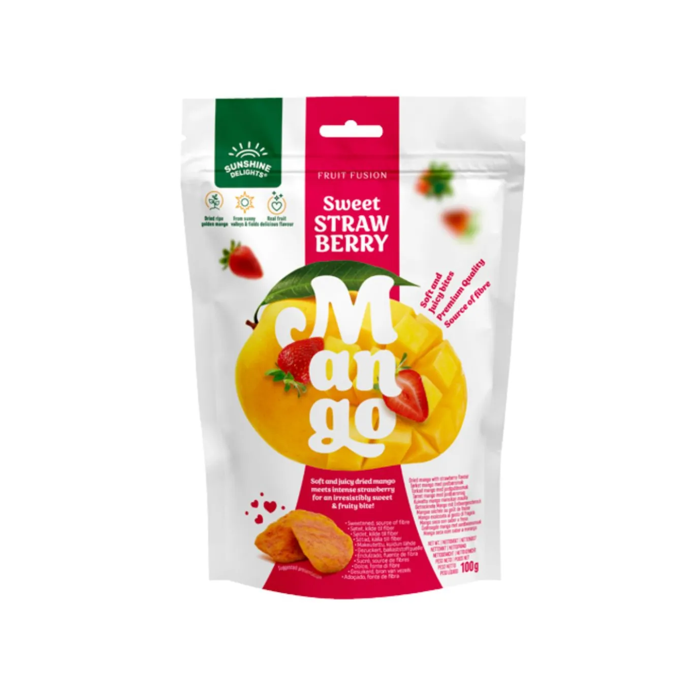 Mango med Jordgubbe 100g
