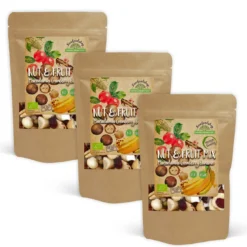 Nöt- & Fruktmix Macadamia Tranbär Banan EKO 500g x 3 paket