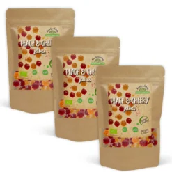 Persika & Körsbär Fruktgodis EKO 100g x 3 paket