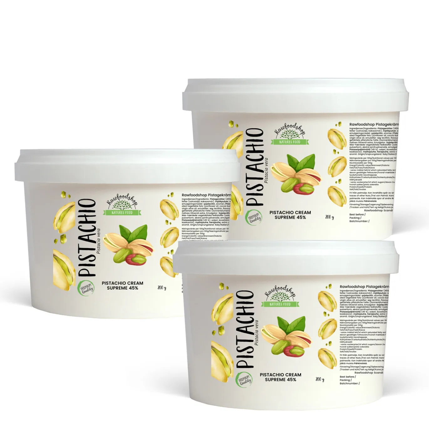 Pistagekräm Supreme 45% 500g x 3 burkar