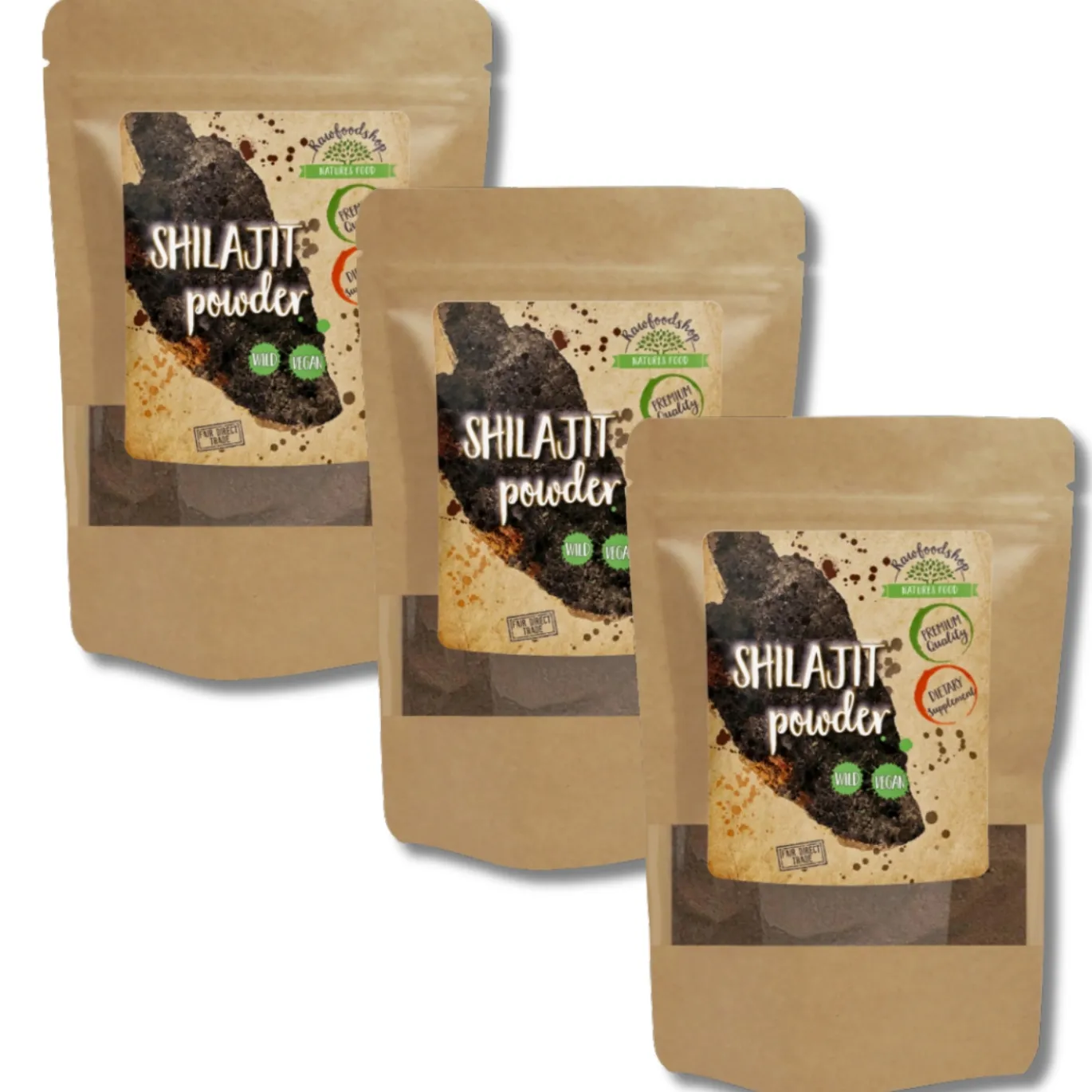 Shilajit Pulver 250g x 3 paket